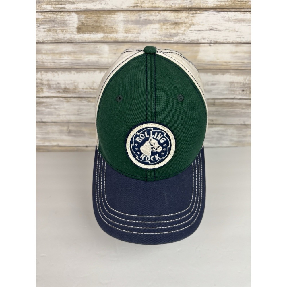 Rolling Rock Green Blue Beer  HAT CAP  Cotton One Size Fits All Stitched 2012